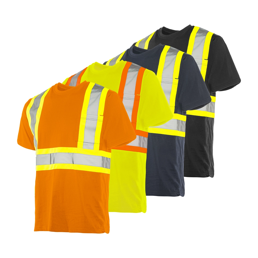 SHORT SLEEVE COTTON TRAFFIC T-SHIRT, 4" REFL. TAPE (TT3)