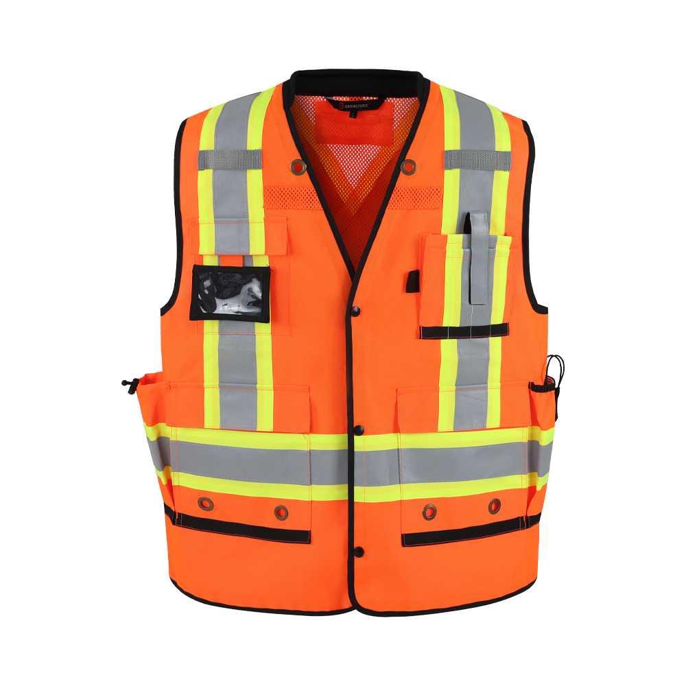 HI-VIS ANTIMICROBIAL MESH-BACK SURVEYOR VEST (TV91)