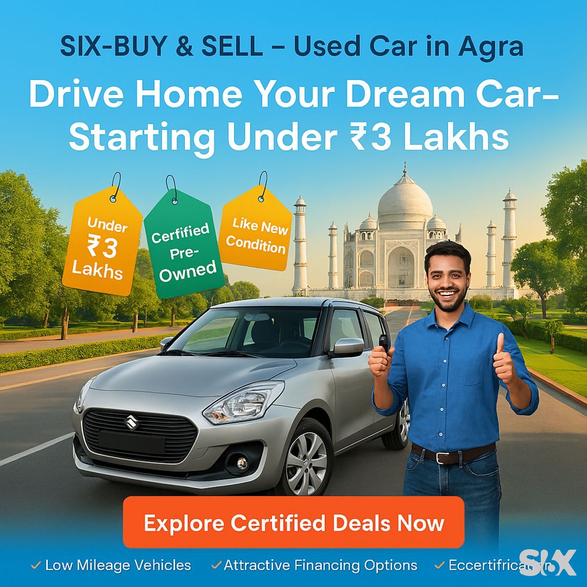 Top Deals on Used Car in Agra | SIX-BUY & SELL | Best Second Hand Cars