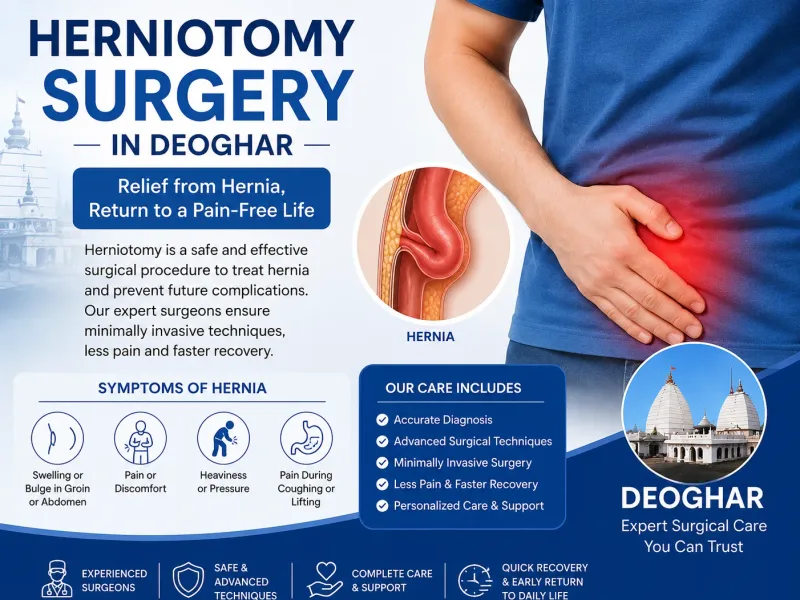 Child inguinal herniotomy surgery in Deoghar