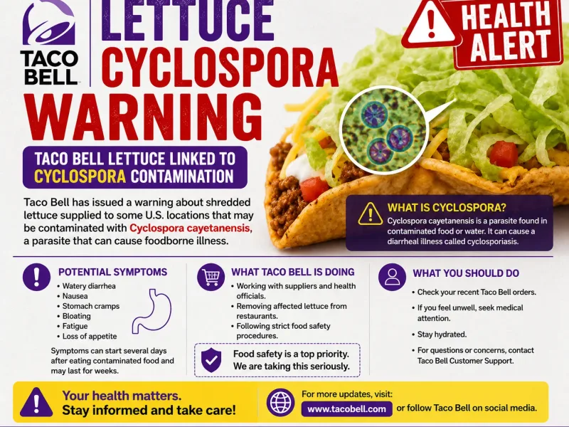 Taco Bell Lettuce & Cyclospora: What to Know Now