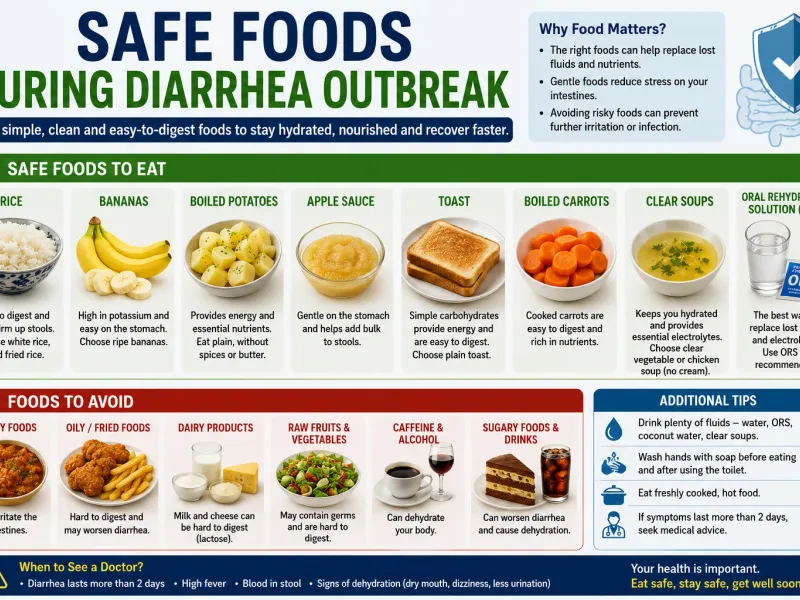 Safe Foods to Eat During a Diarrhea Outbreak