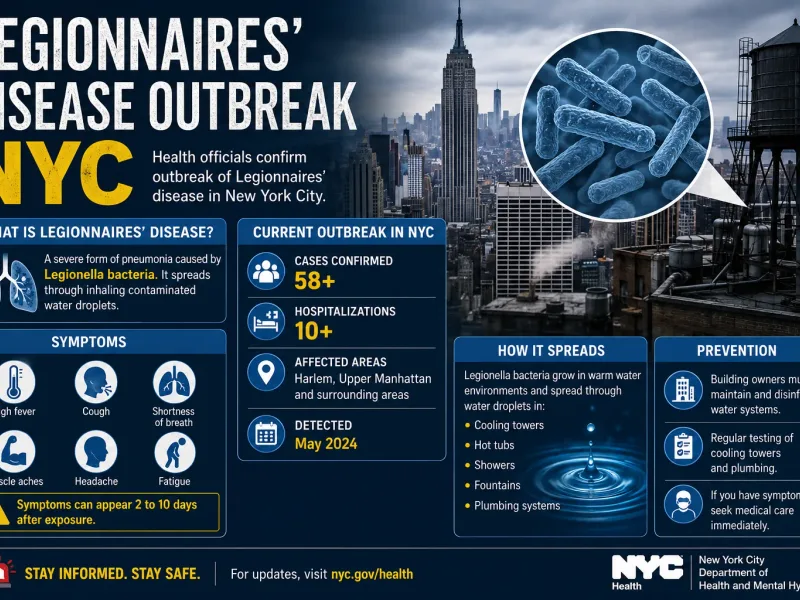 NYC Legionnaires' Outbreak 2026: What to Know Now