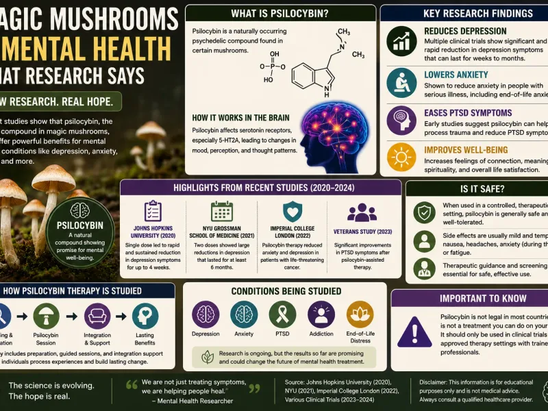 Magic Mushrooms and Mental Health: The Research in 2026