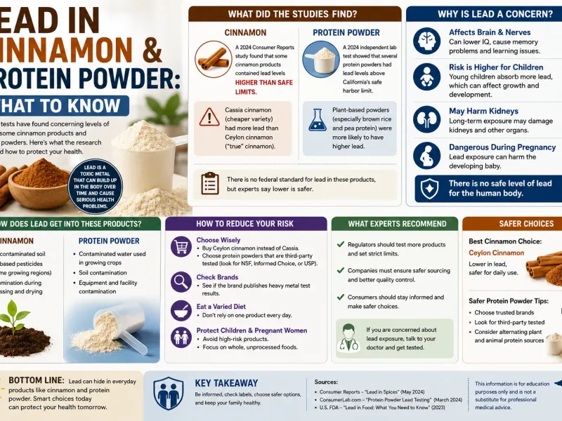 Lead in Cinnamon and Protein Powder: What to Know