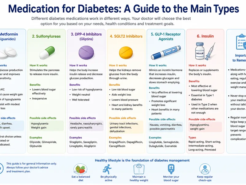 Medication for Diabetes: A Guide to the Main Types