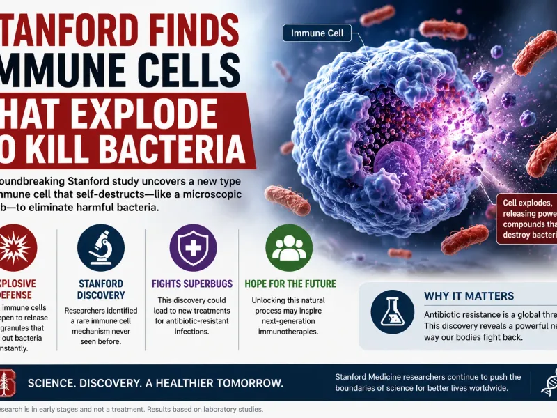 Stanford Finds Immune Cells That Explode to Kill Bacteria