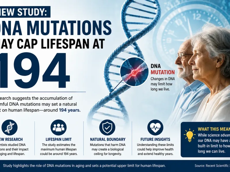 New Study: DNA Mutations May Cap Lifespan at 194