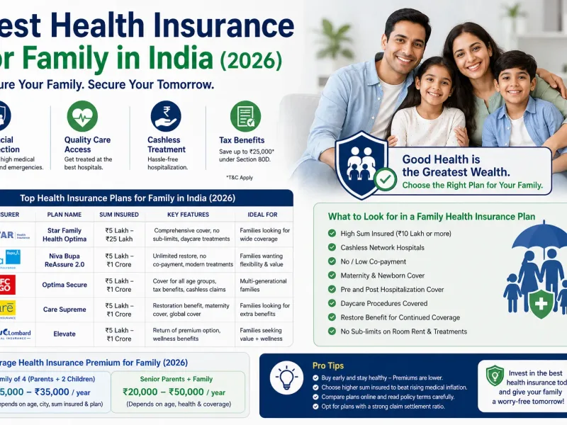 Best Health Insurance for Family in India (2026)