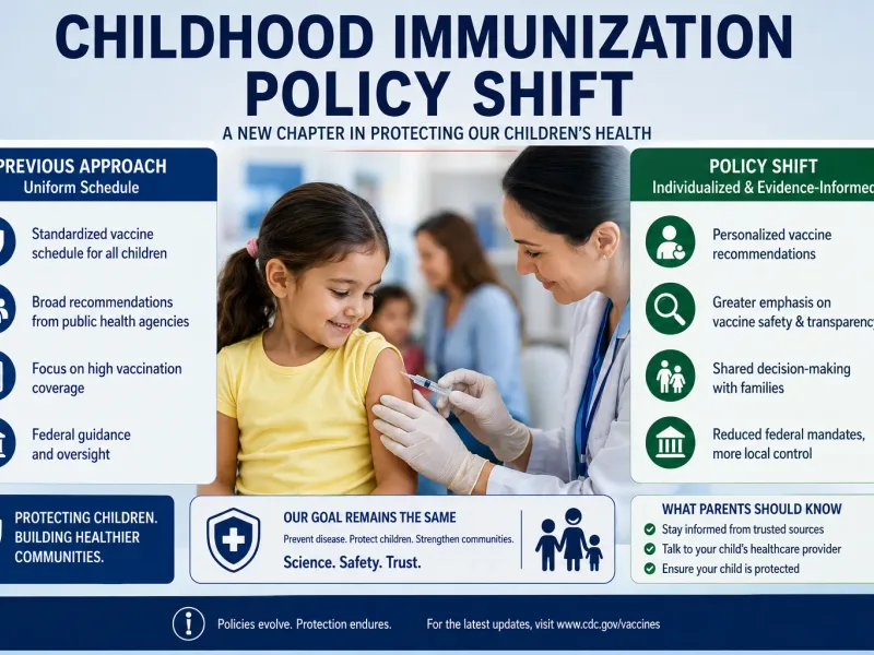 Childhood immunization policy shift