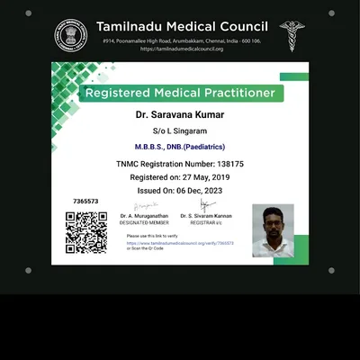 Dr. Saravana Kumar S