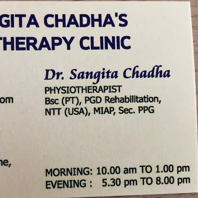 Dr. Sangita Chadha Physiotherapist