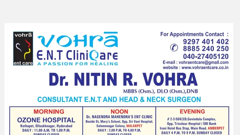 vohra ent care centre - amberpet