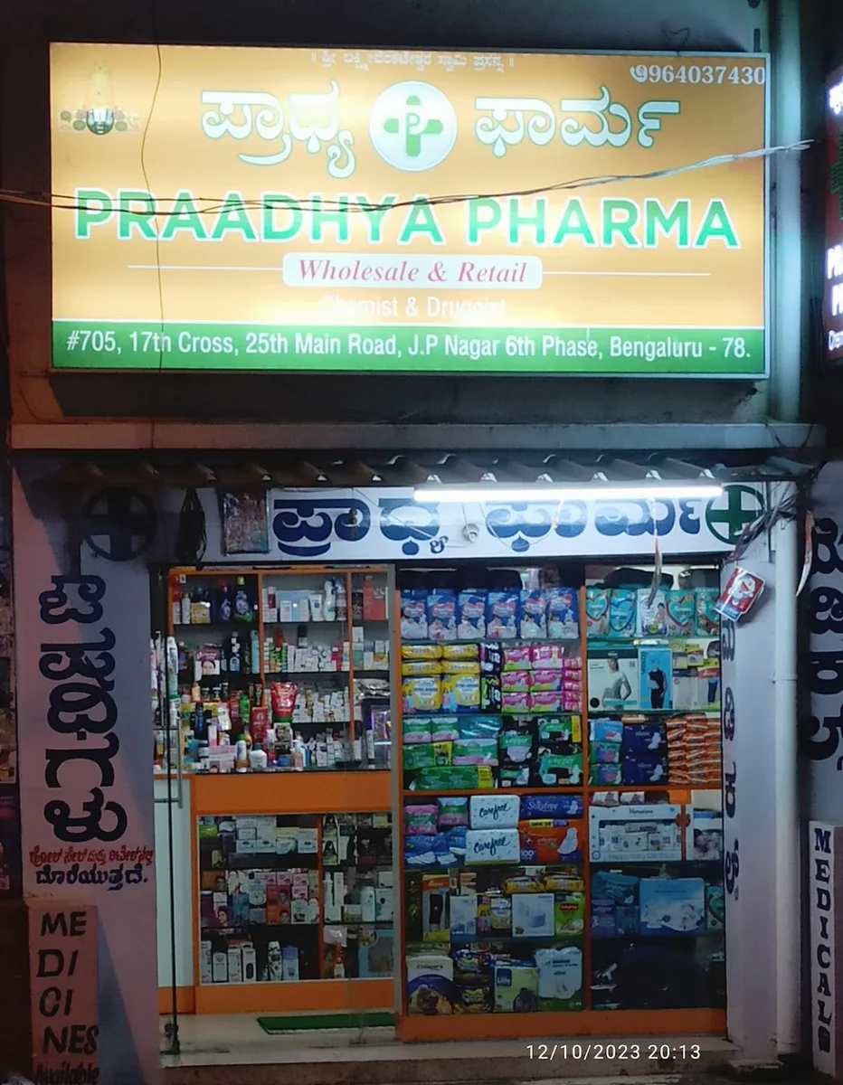 Praadhya Pharma- Best pharmacy in jp nagar