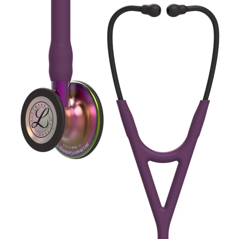 3M Littmann Cardiology IV Stethoscope - Plum, Rainbow-Finish, Violet Stem 6205