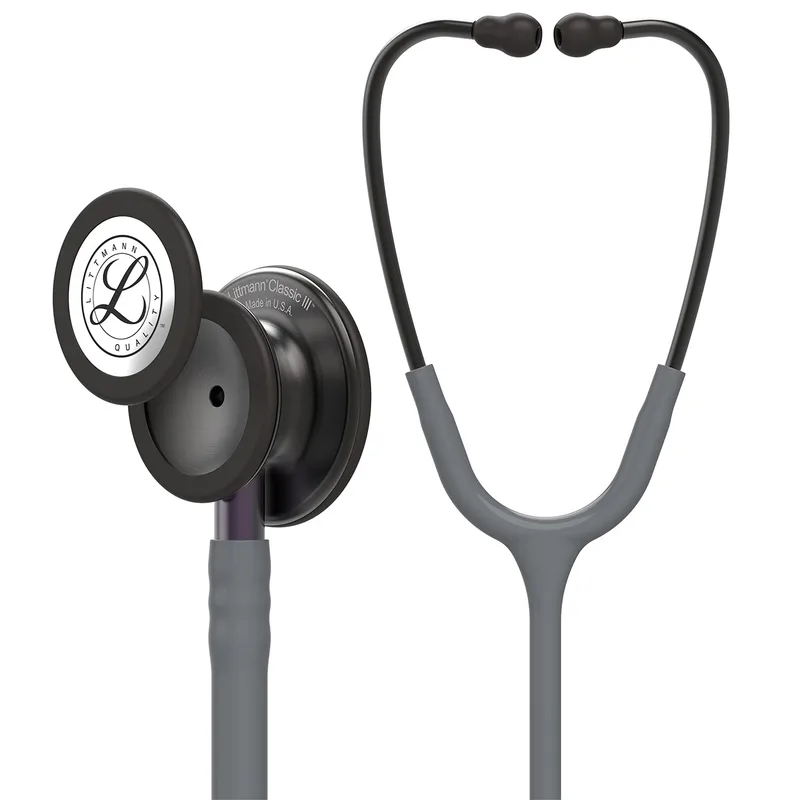 3M Littmann Classic III Stethoscope - Grey, Smoke Chestpiece, Violet Grey Stem 5873