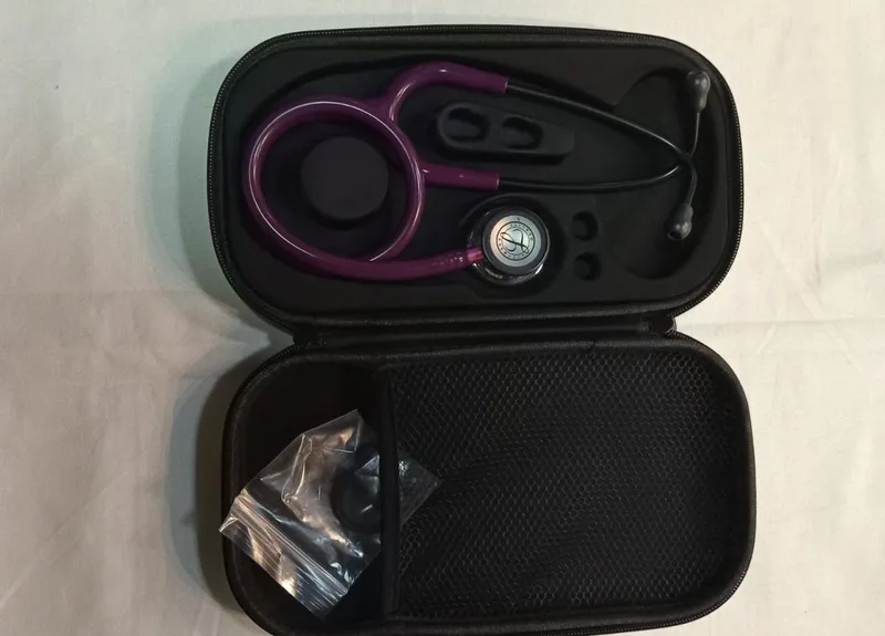 3M Littmann Classic III Stethoscope - Plum, Mirror Chestpiece, Pink Stem 5960