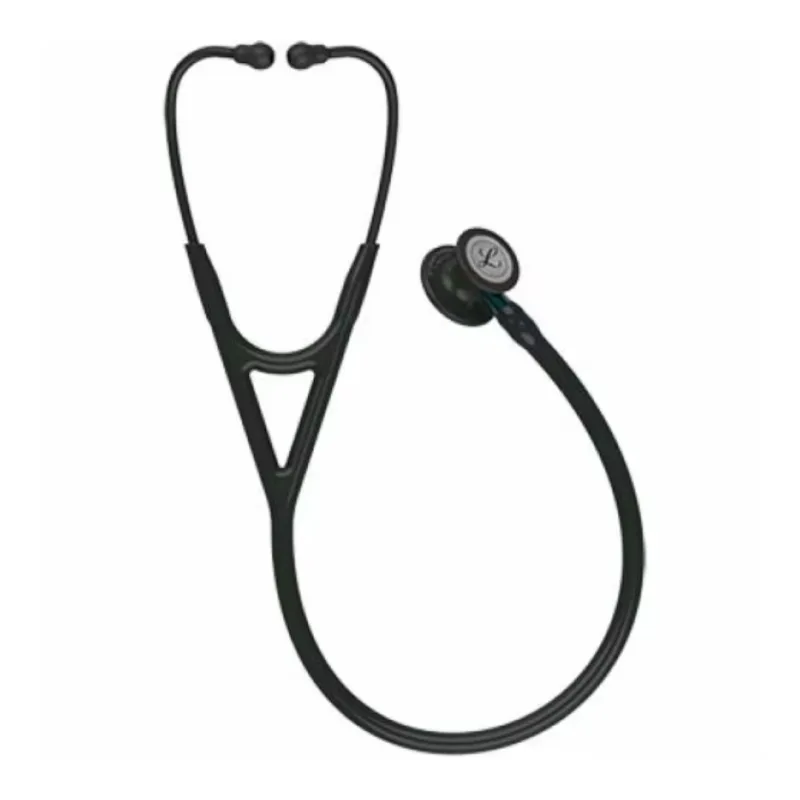 3M Littmann Cardiology IV Stethoscope - Black, Black-Finish, Blue Stem 6201