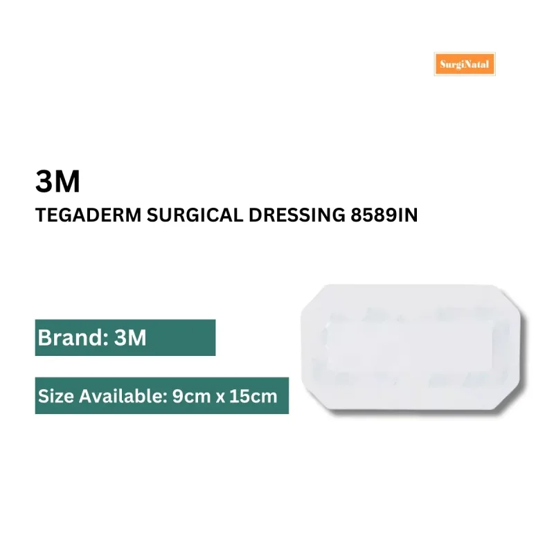 3M Tegaderm HP+Pad Film Dressing 8589 - 9cm x 15cm, Non-Adherent Wound Care Pad