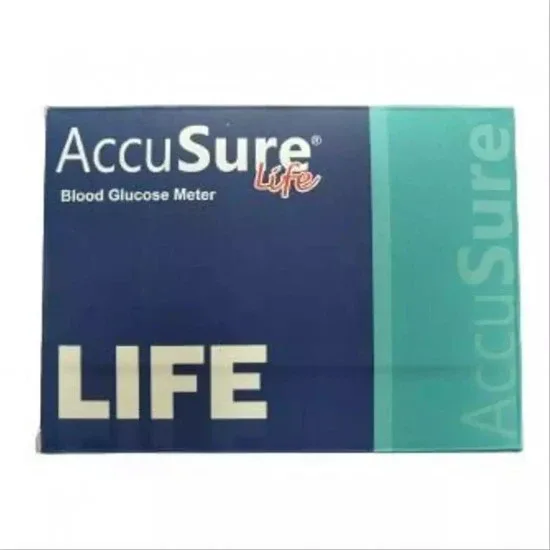 Accusure Life Blood Glucose Meter With 25 Test Strips