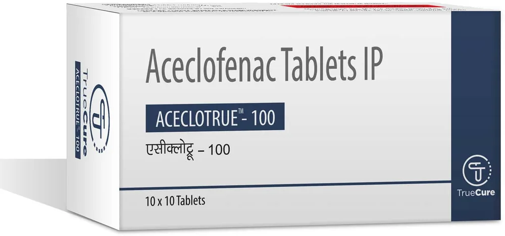 Aceclotrue 100mg Strip Of 10 Tablets
