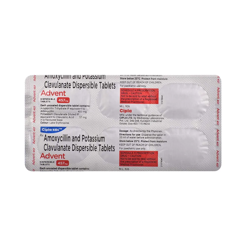 Advent Dt 457mg Tangy Orange Flavour Strip Of 6 Tablets