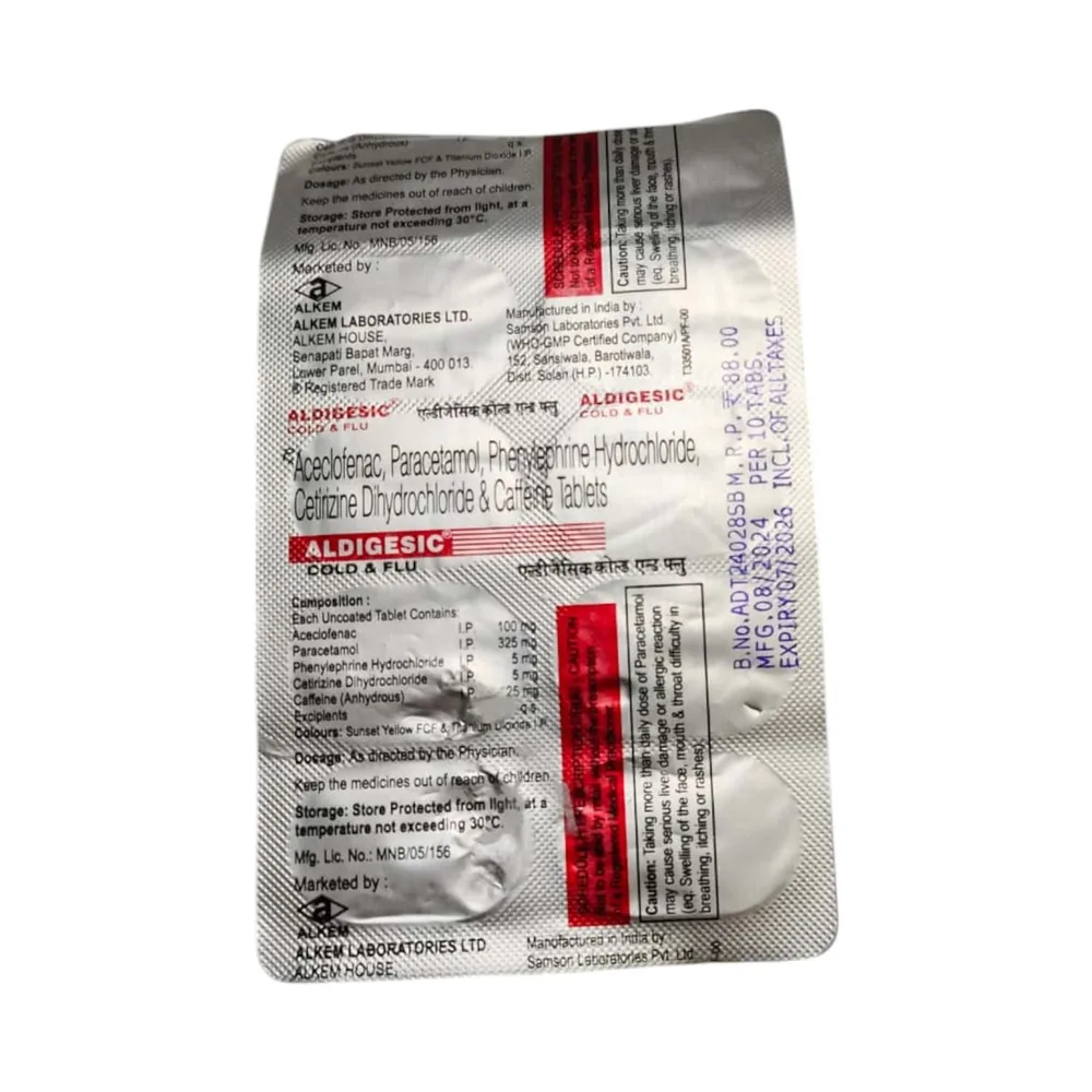 Aldigesic Cold & Flu Tablet