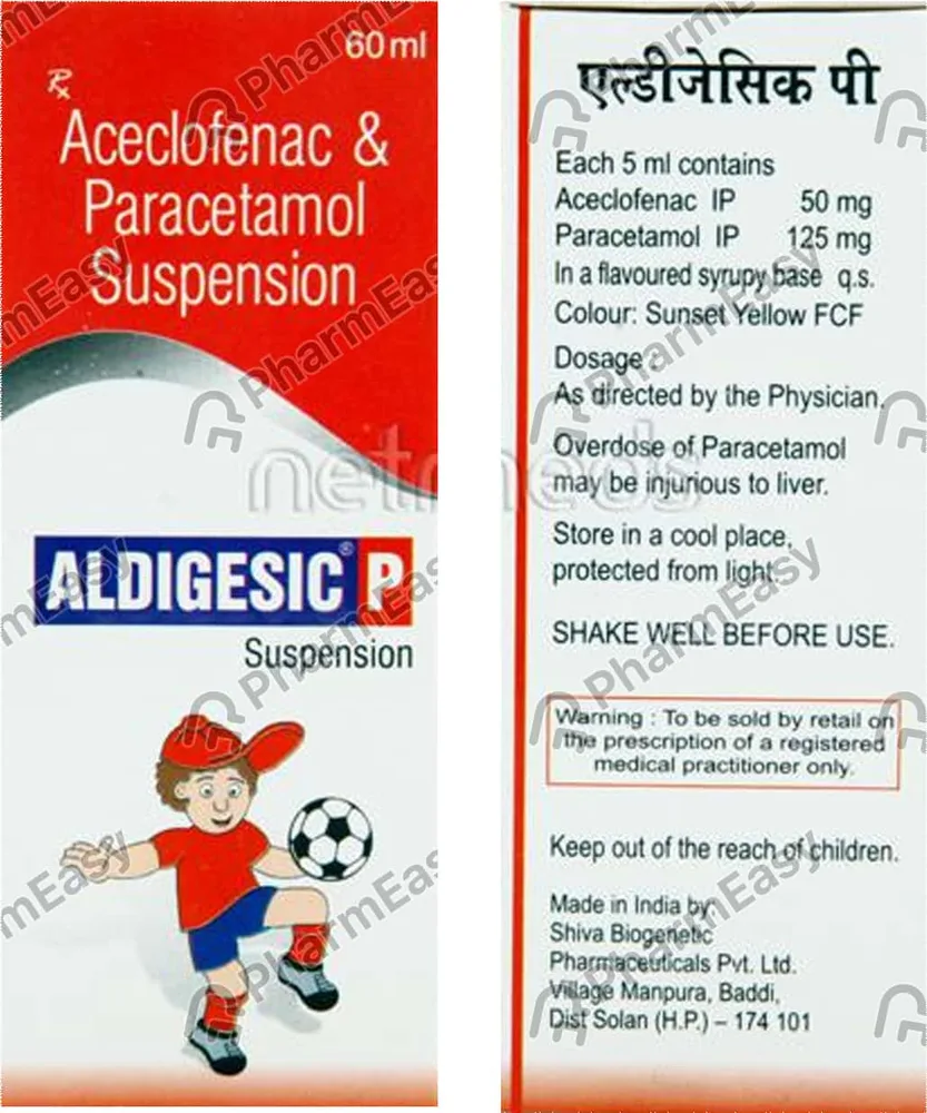 Aldigesic P Bottle Of 60ml Syrup