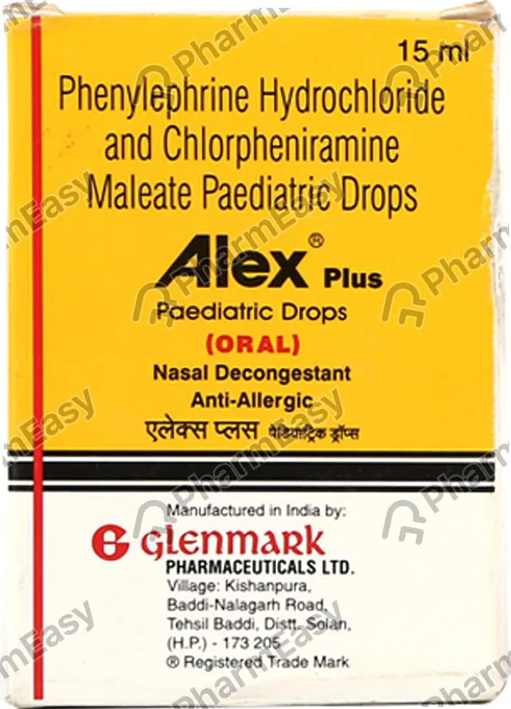 Alex Plus Peadiatric Bottle Of 15ml Oral Drops