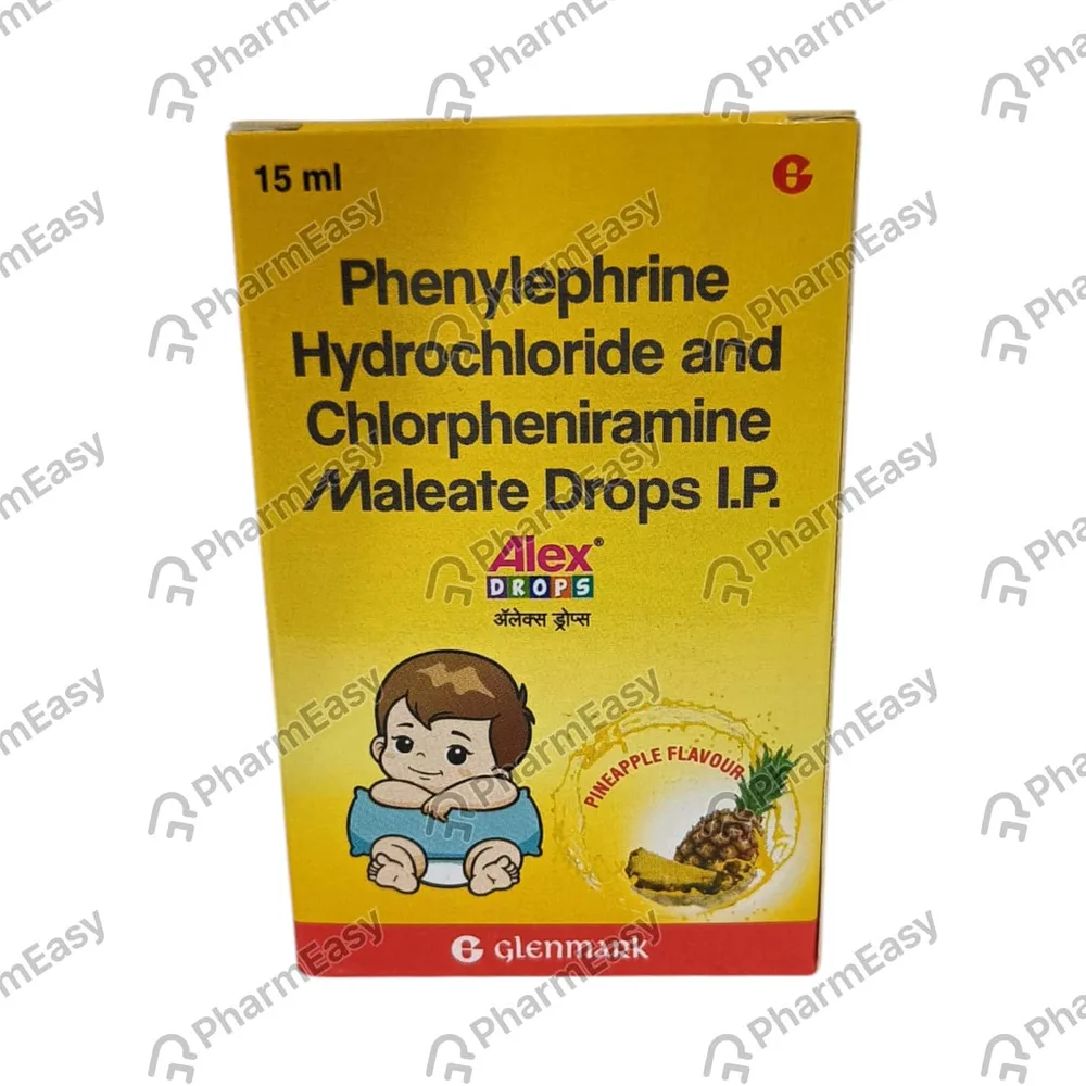 Alex Pineapple Flavour Bottle Of 15ml Oral Drops