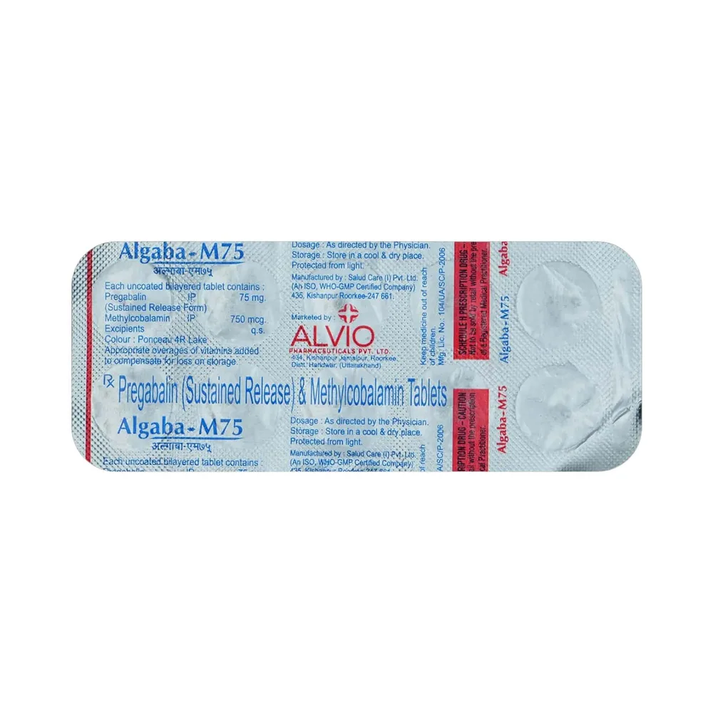 Algaba M 75mg Strip Of 10 Tablets