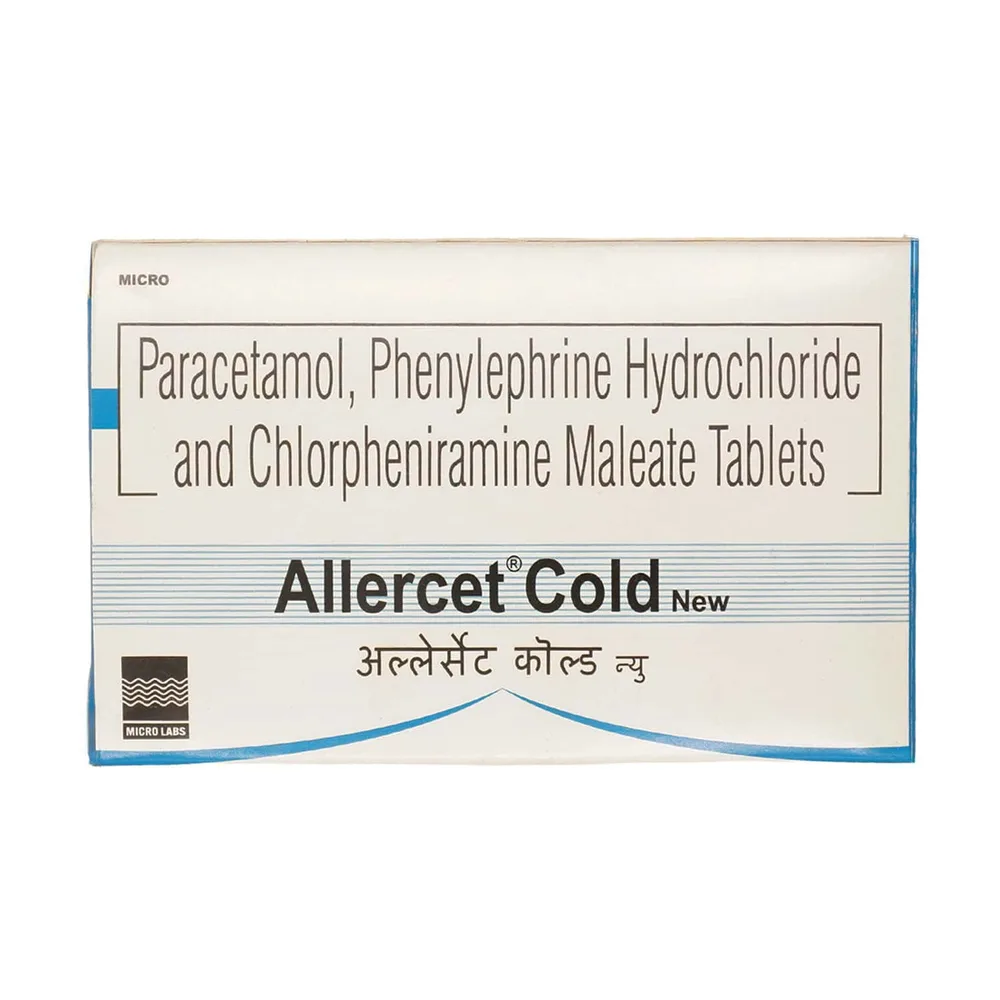 Allercet Cold New Strip Of 15 Tablets