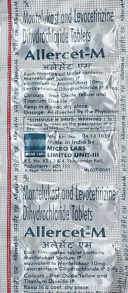 Allercet M Strip Of 10 Tablets