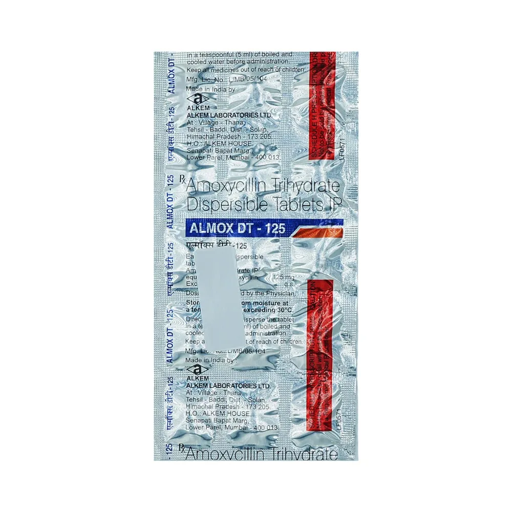 Almox Dt 125mg Strip Of 15 Tablets