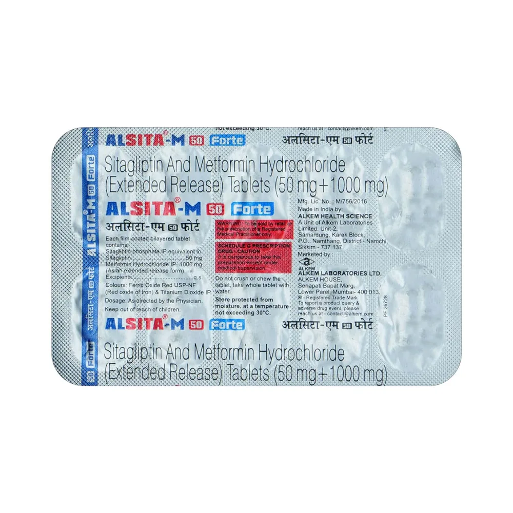 Alsita M 50mg Forte Strip Of 10 Tablets