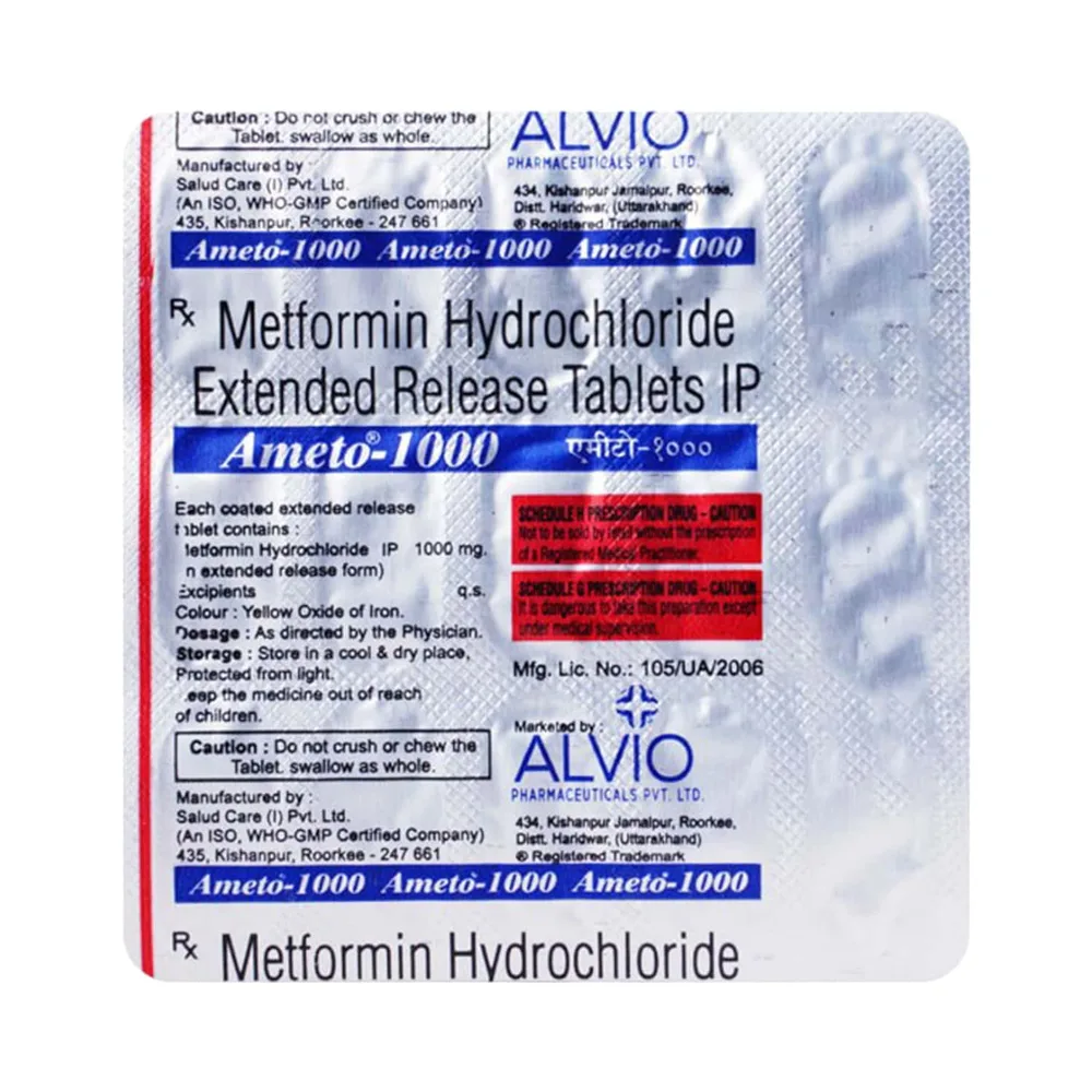Ameto 1000mg Strip Of 10 Tablets