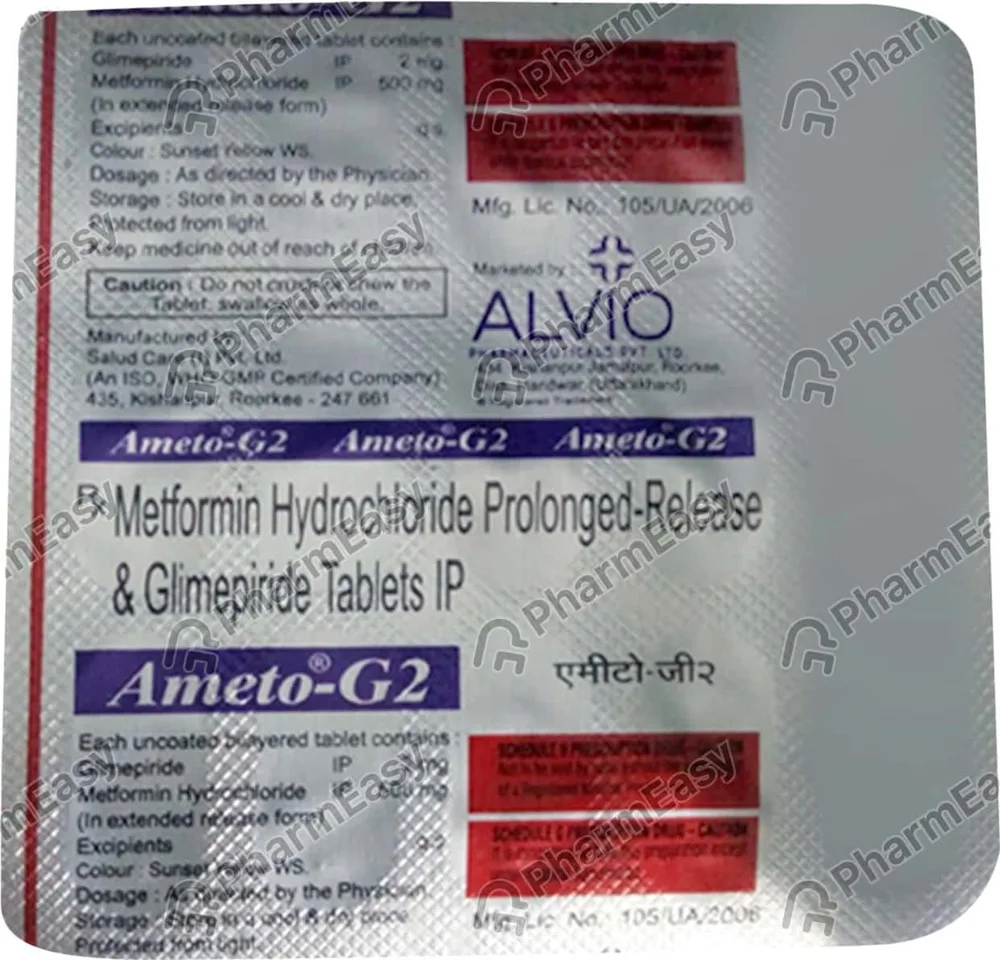 Ameto G2 Forte Strip Of 15 Tablets