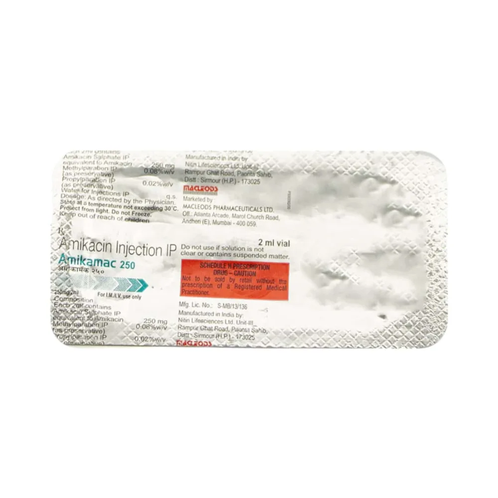 Amikamac 250mg Vial Of 2ml Injection