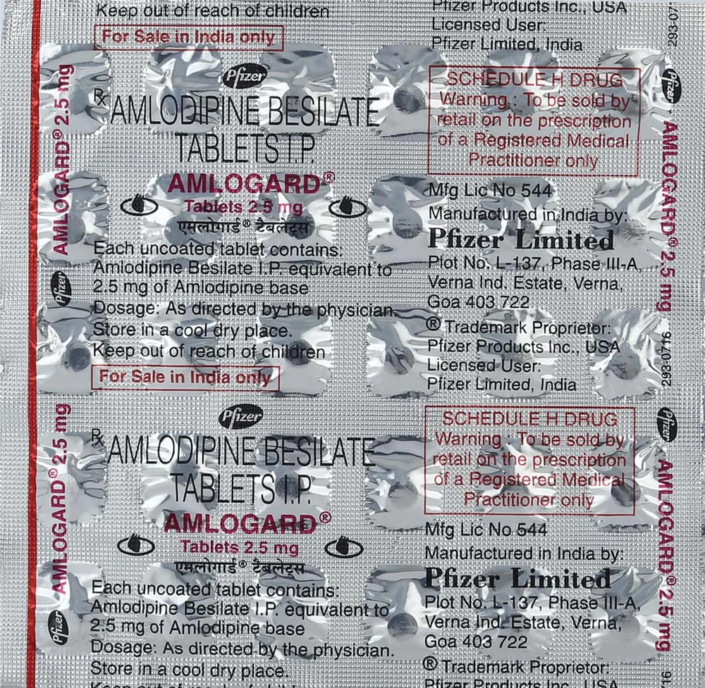 Amlogard 2.5mg Strip Of 30 Tablets