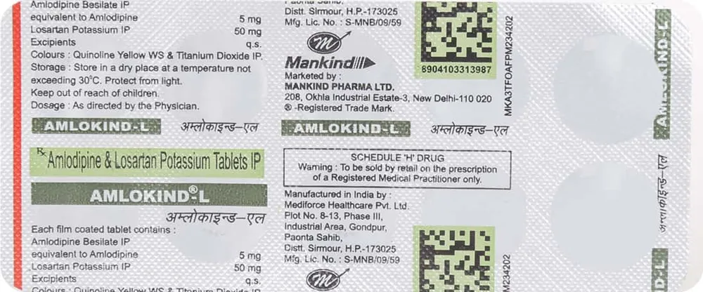 Amlokind L Strip Of 10 Tablets