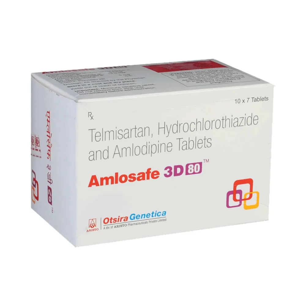 Amlosafe 3d 80mg Strip Of 7 Tablets