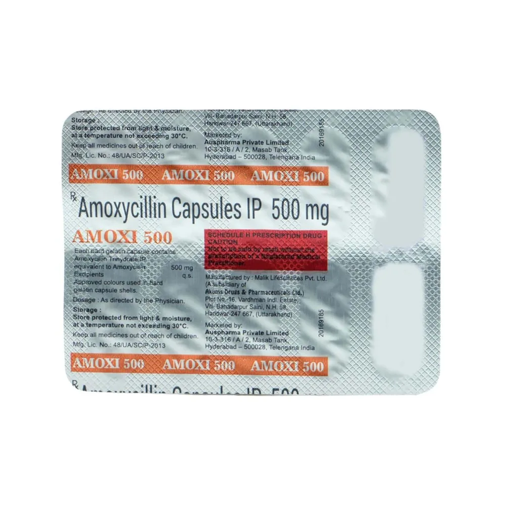 Amoxi 500mg Strip Of 10 Capsules