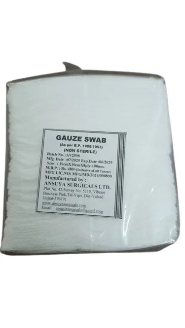 Clinisafe Gauze Swab 10cm x 10cm 8 Ply (100 Pcs) | Non-Sterile