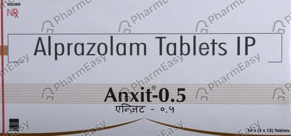 Anxit 0.5mg Strip Of 15 Tablets