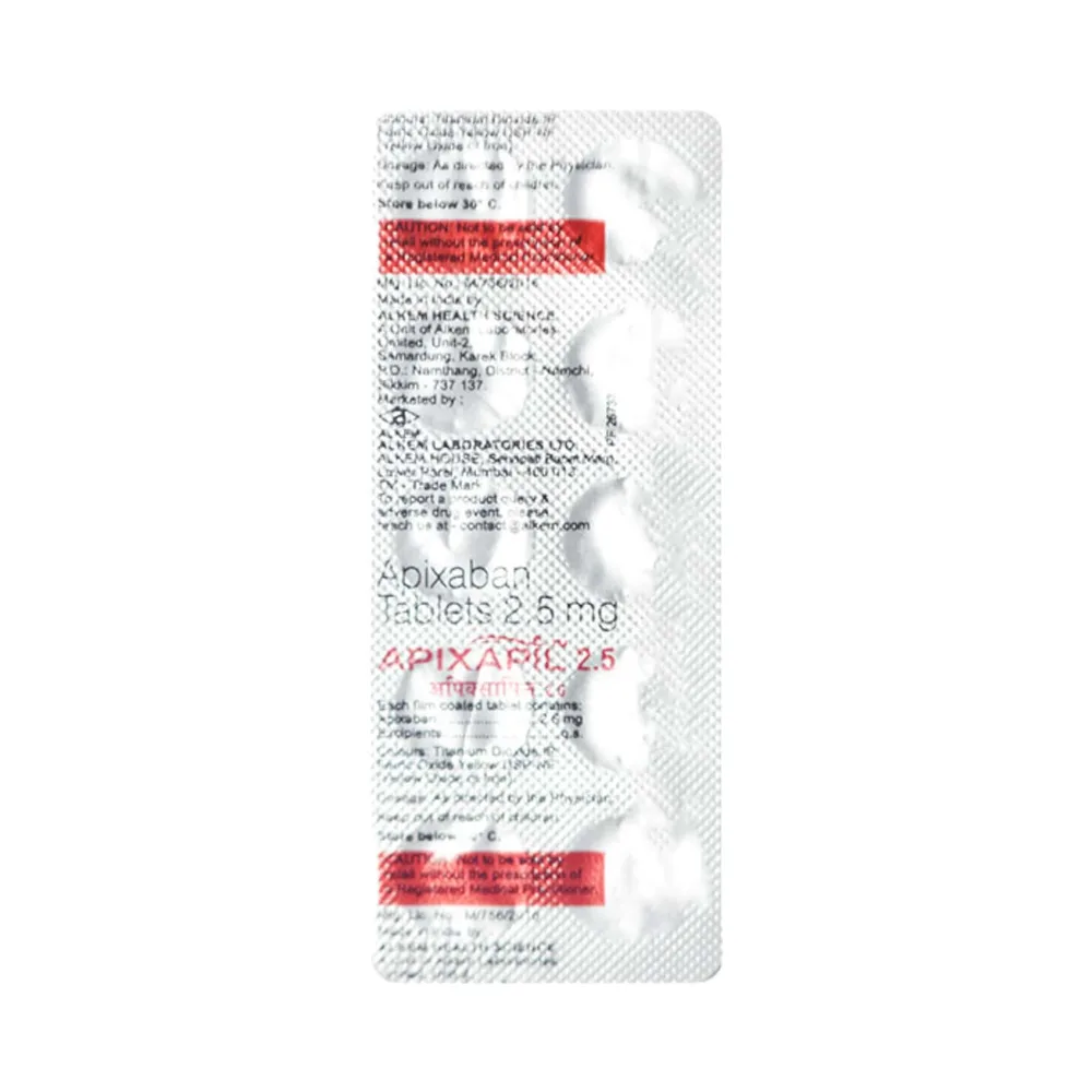 Apixapil 2.5mg Strip Of 10 Tablets