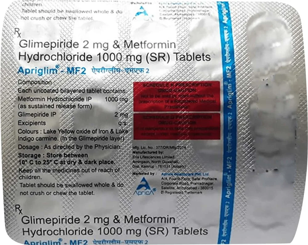 Apriglim Mf 2mg Strip Of 15 Tablets