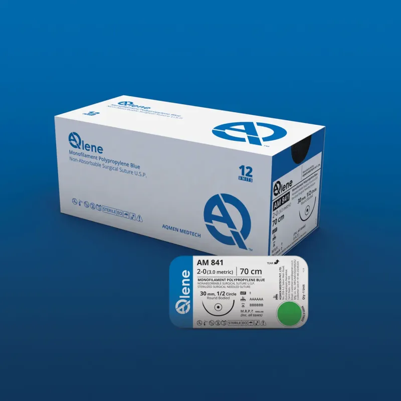 Aqmen - AM018 - Sutures AM018 AqLene Prolene Type USP 3-0-12 Foils