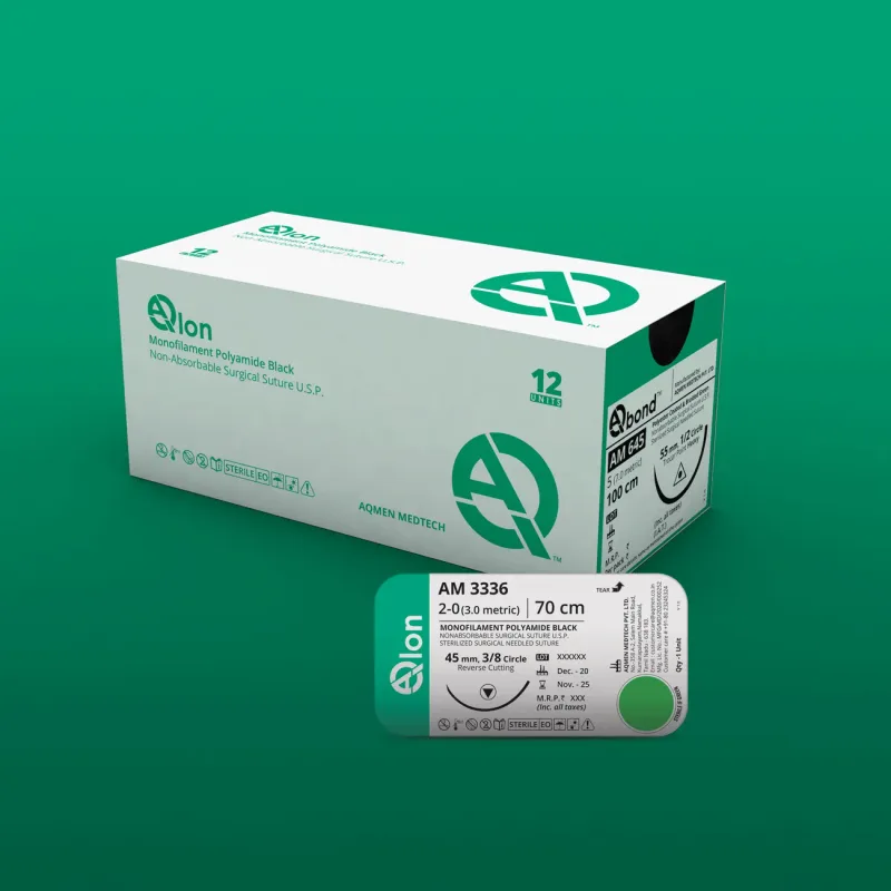 Aqmen - AM3346 - Sutures AM3346 AqLon Ethilon Type USP 0-12 Foils