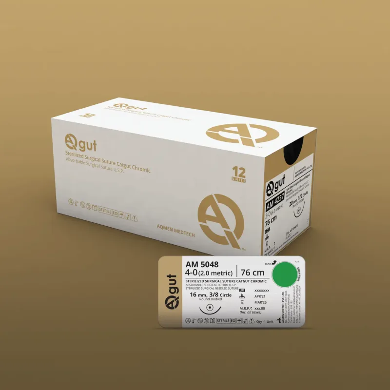 Aqmen - A2003 - Sutures A2003 AqGut - Plain Catgut Type USP 2-0-12 Foils