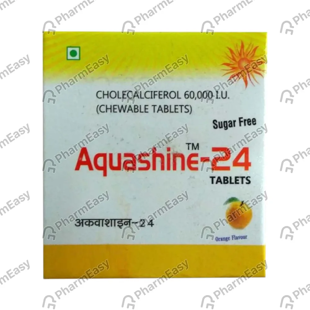 Aquashine 24 Orange Flavour Sugar Free Strip Of 4 Chewable Tablets